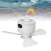 Small Ceiling Fan with Light ABS Quiet Rechargeable Portable Hanging Fan Light with Remote Control