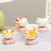 Rotating Cat Figurine Bring Good Luck Healing Stone Holder Stress Relief Desk Toy Home Office Desktop Kitten Decoration