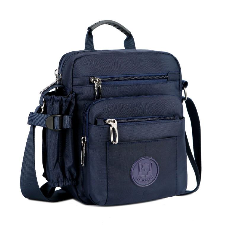 Bolso de Hombre Impermeable de Nailon Bolso de Hombro Bolso Cruzado de Hombre de Gran Capacidad Casual para Hombre y Mujer Bolso Multicapa para Botella