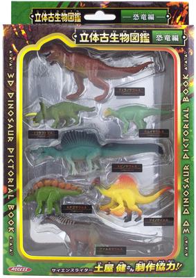 Prístupová figúrka Dinosaurus 3D obrázková kniha Zvieracie akvárium Hračka