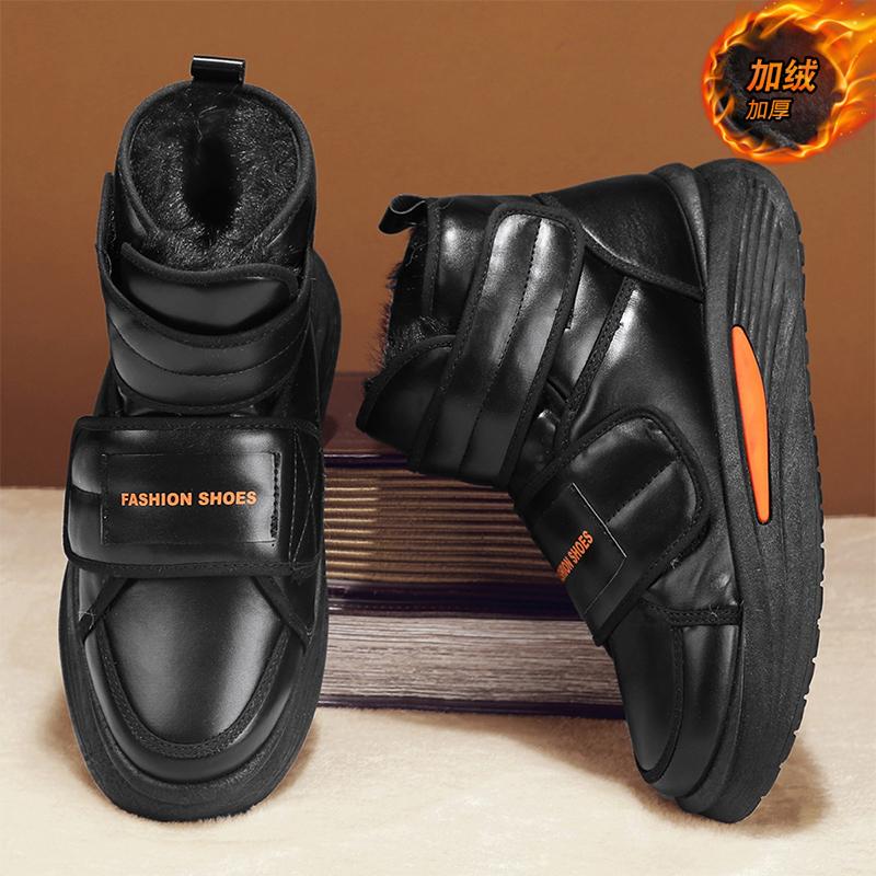 Модные мужские ботинки из бархата — фото 3