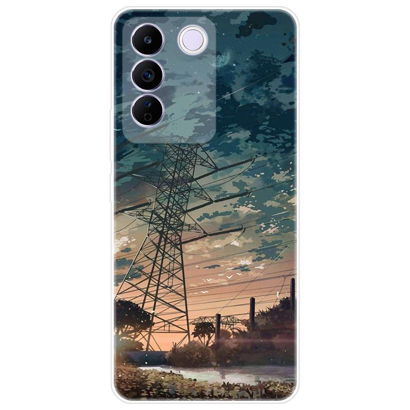 For Vivo V27e V 27e Case Soft Silicone Back Cover Cartoon Phone Case Diversification