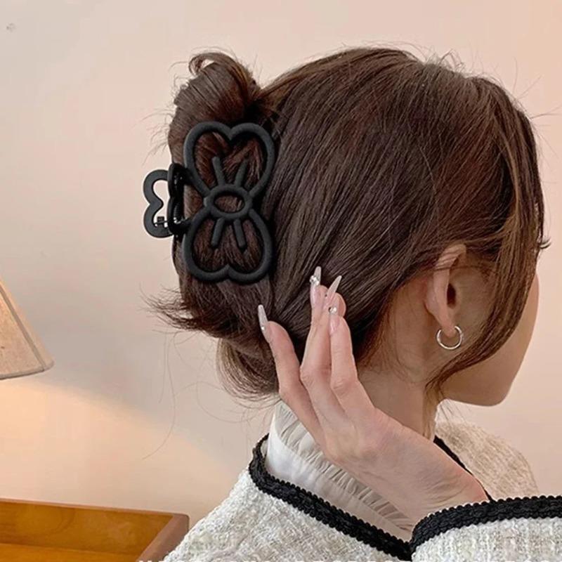 Korean Cute Bowknot Hair Claw Crab Plastic Hair Clip Candy Color Clip for Girls Sweet Hairpins Hair Accessories for Women