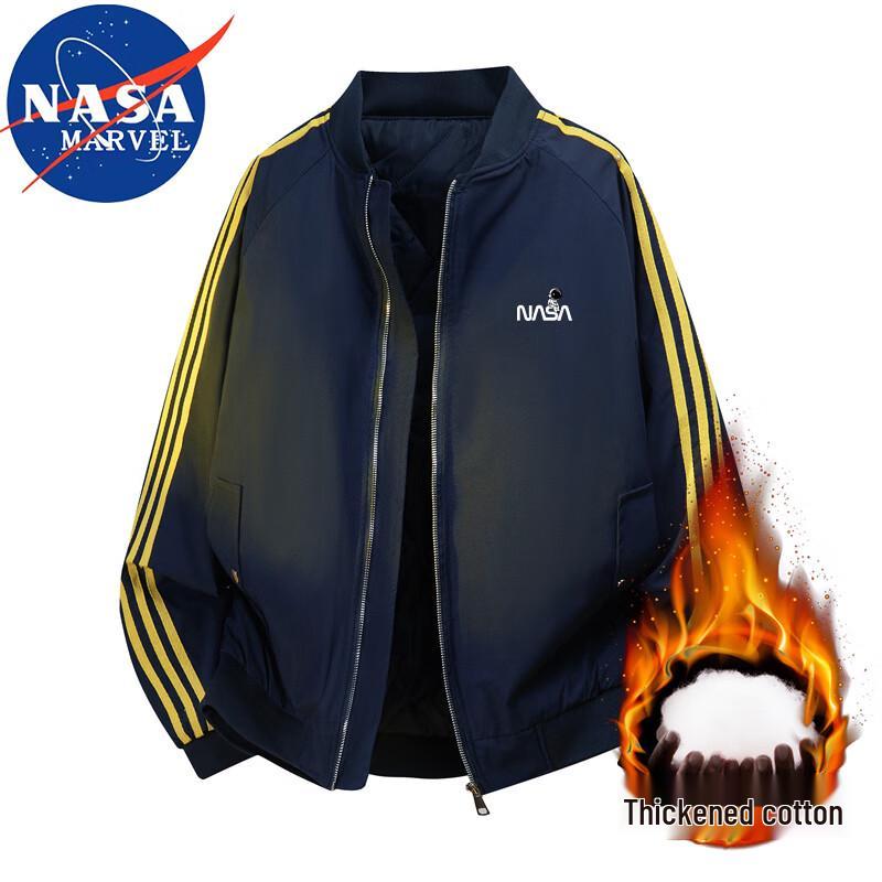 

NASA MARVEL Men s Thickened Baseball Collar Jacket 2XL
