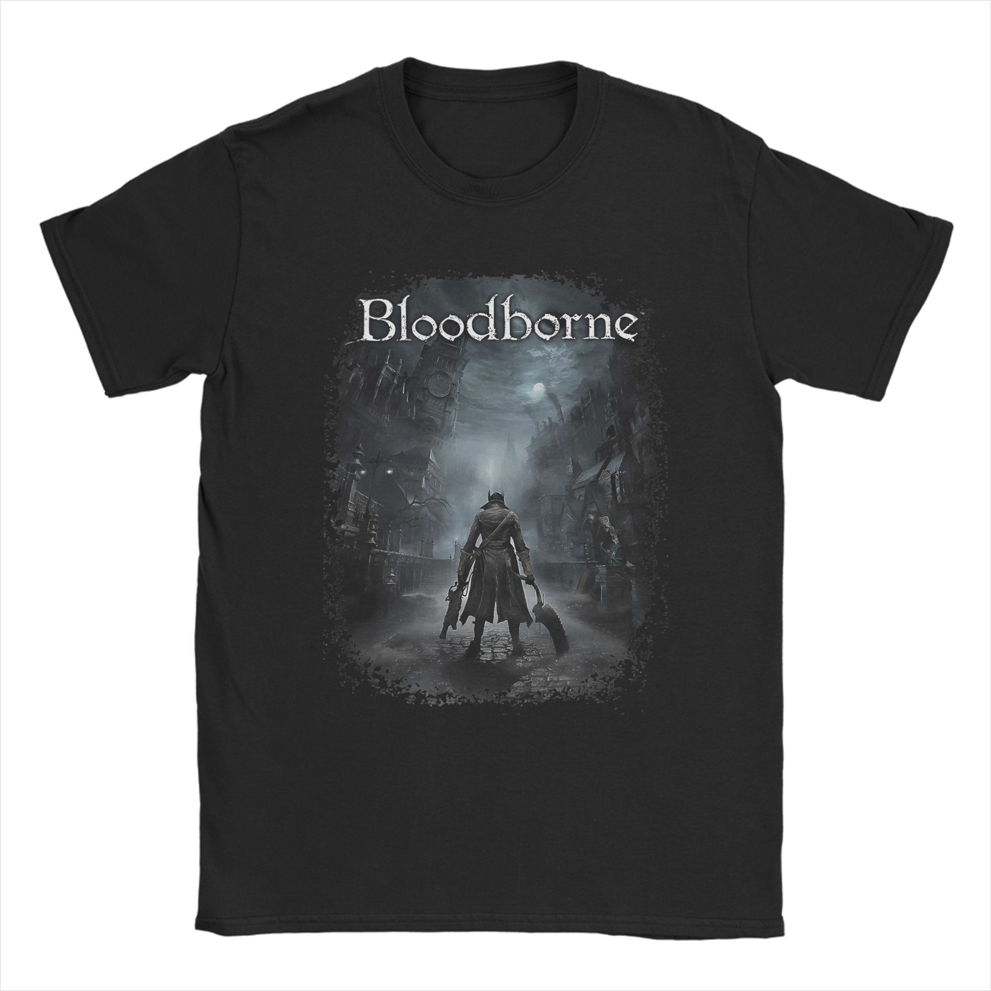 

Чоловічі футболки Bloodborne Dark Souls Новинка 100% бавовняна футболка з коротким рукавом Футболка з круглим коміром Одяг Великий розмір M