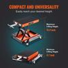 VEVOR Motorcycle Lift ATV Scissor Jack Dolly 499.5 Kg Wide Deck & Hand Crank
