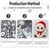 Christmas Pearl Painting Kit Handmade DIY Cute Cat Santa Hat Home Decoration Painting