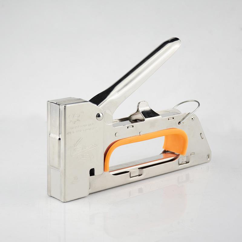 Manual Brad Nailer and Staple Gun with U-Shaped and Hog Ring Staples - Model 1008F