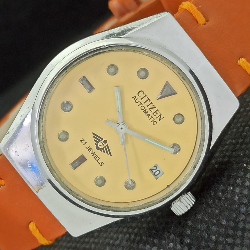 

Б/У винтажные мужские часы Citizen Automatic 8200 Japan с датой бежевого цвета 530b-a282611-9 SKU530b-a282611
