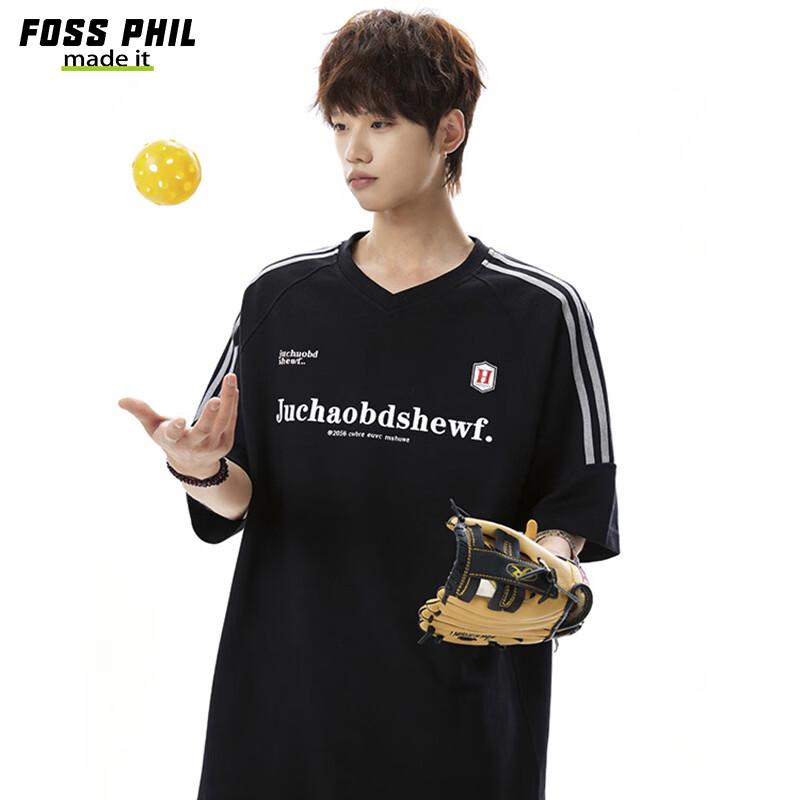 Foss Phil Men s Striped Print Short Sleeve T-Shirt DT6178 XL чёрный