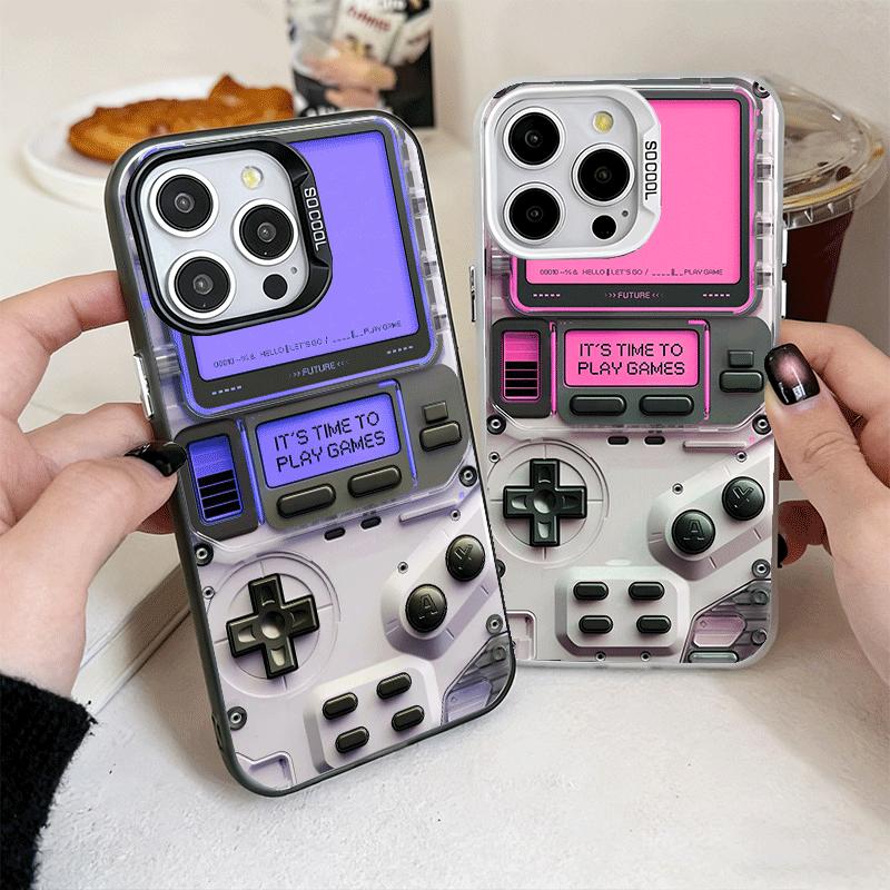 Game Console Fashion Boy Soft Phone Case for iPhone 15 16 17 Pro Max 17Air 16E 14 Plus 13 12 Mini Shockproof Cover Back Shell