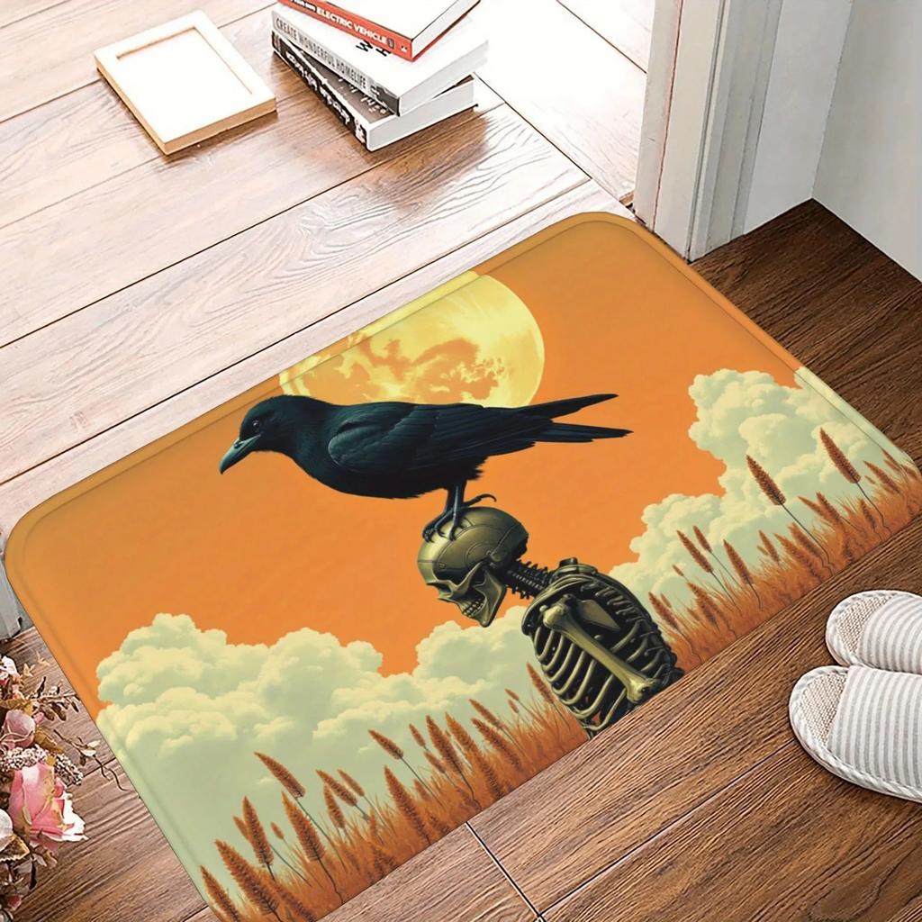 Halloween Terrifying Dinosaur Door Mat Halloween Pumpkin Welcome Mat Bathroom Anti Slip Mat Halloween Home Decoration