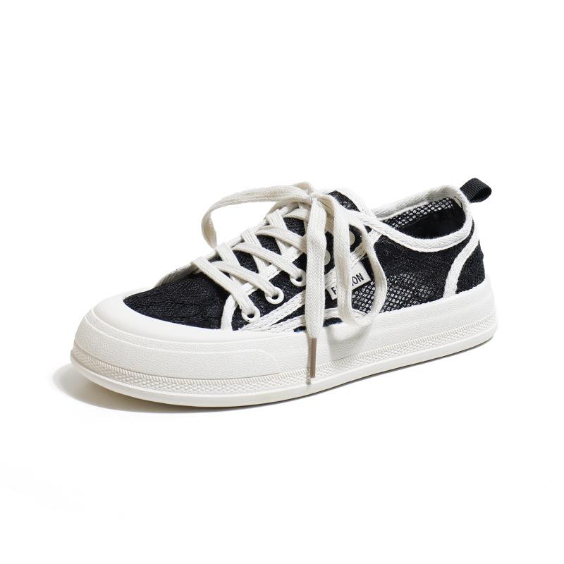 Summer Thin Breathable Mesh Canvas Shoes Women's Shoes Versatile Breathable Mesh Shoes White Shoes Casual Sneakers