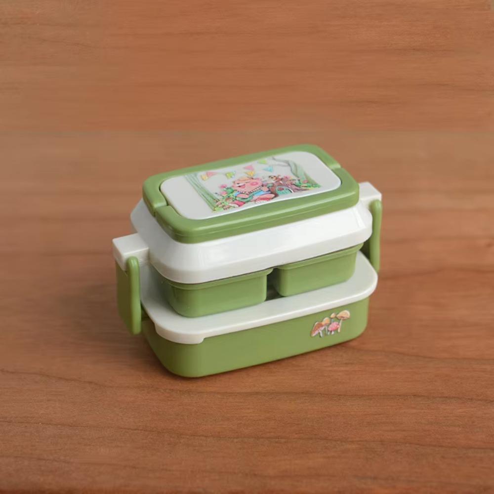 

1/6 Scale Dollhouse Lunch Box Food Kitchen Simulation Miniature Picnic Box Lifelike Design Exquisite Mini Storage Box Blyth Ob11 зелёный