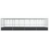 Aviary with Extension Silver 832 X 414 X 212 Cm Steel