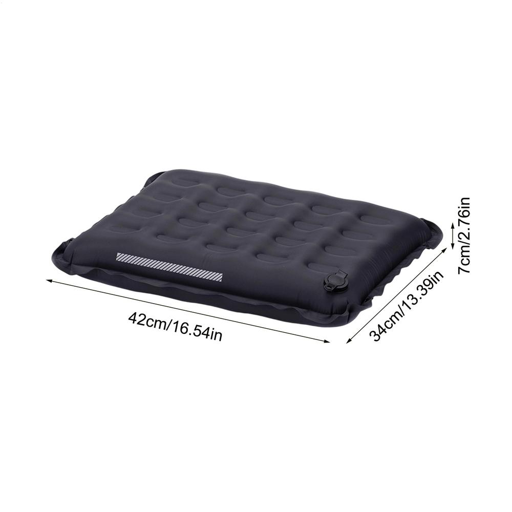 Inflatable Airplane Seat Cushion Light Inflatable Camping Cushion Compact Pad With Reflective Strip Travel Air Seat Cushion