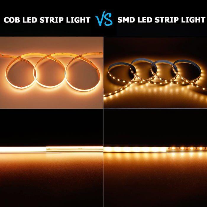Bande LED - Goming - COB-320-USB-WW - 320 LED/M - Blanc chaud - Installation facile