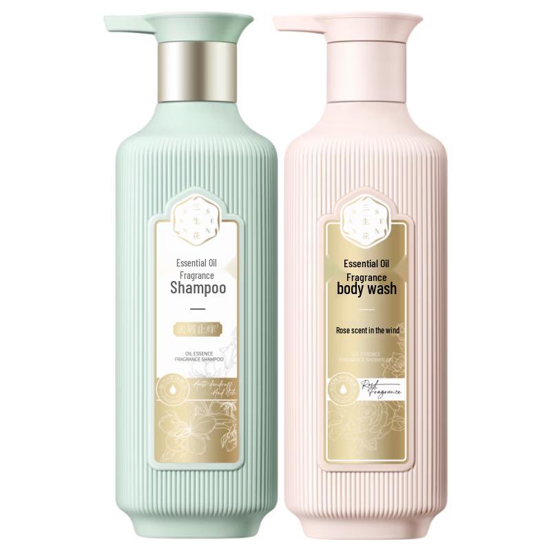 Sansheng hua Anti-Dandruff Shampoo & Rose Shower Gel Set