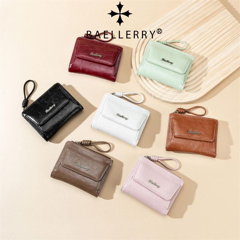 Baellerry Women Fashion Short Wallets Classic Casual Zipper Coin Purse Artificial Leather Card Holder GZW
