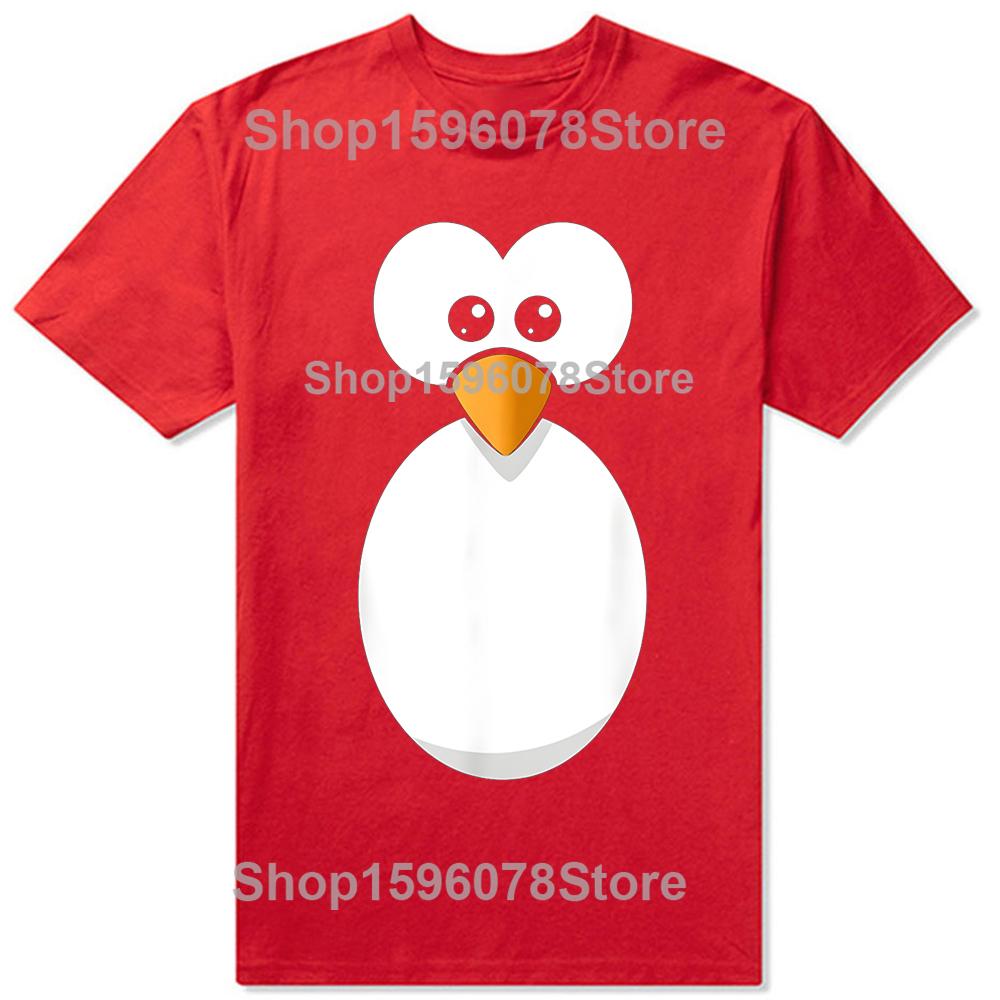 Funny Penguin Face Design or Easy Costume Black Penguin TShirt Unisex Summer Streetwear Tops Harajuku Cotton Camisas