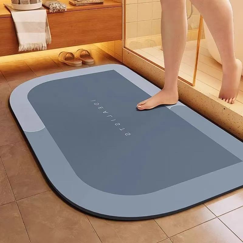 60*90cm Non-Slip Bathroom Absorbent Diatomite Mat, Soft and Super High Quality Quick-Dry Shower Rug