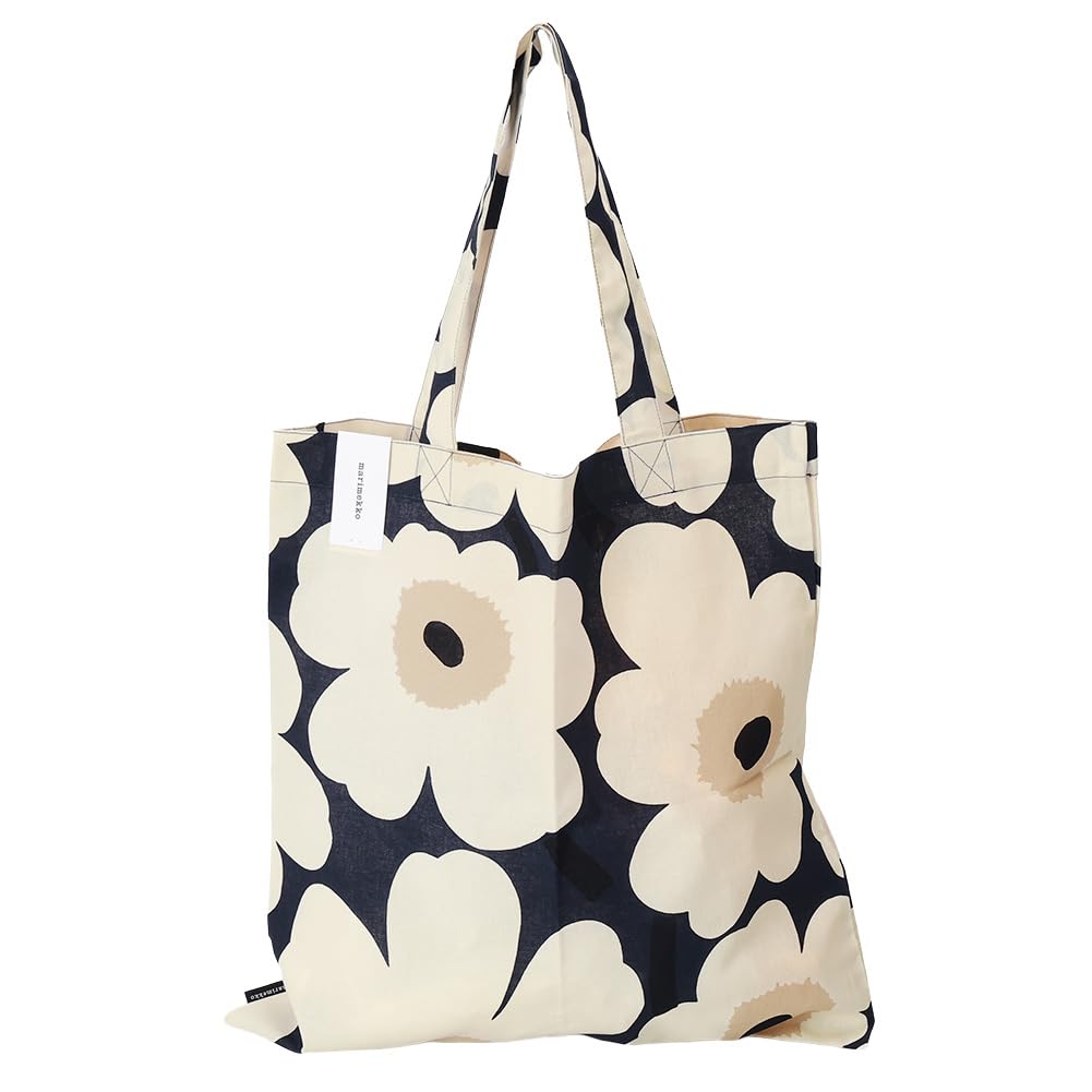 Женская сумка-тоут Marimekko, Эко-сумка, 44x43 см, Unikko 100% Хлопок, Темно-синий, 74528 518 [Б/У]
