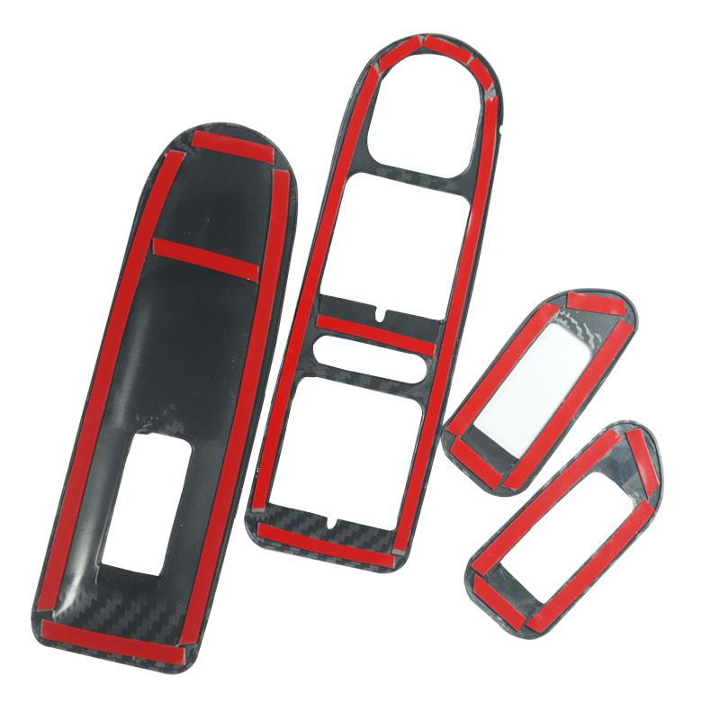 Car-styling din fibră de carbon textura geamului comutator de comandă panou ornament pentru VW Golf 6 MK6 2010 2011 2012