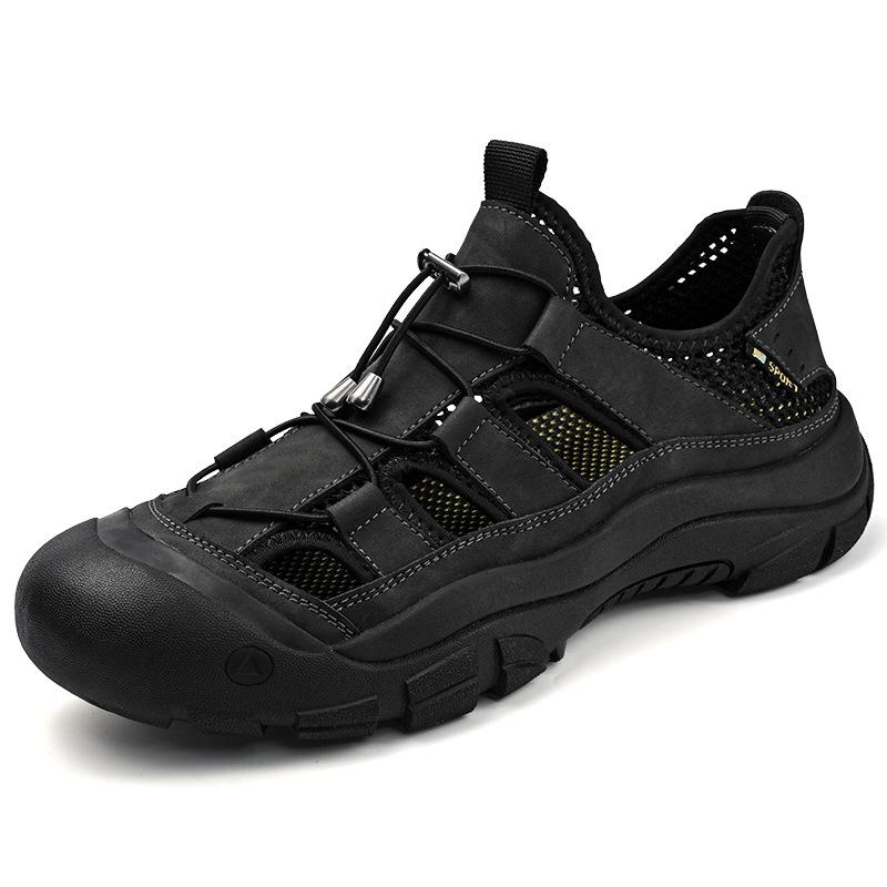 Men's Beach Shoes 2025 Summer Breathable Bag Head Sandals Men's Outdoor Hiking Shoes Casual Large Size Men's Shoes 46