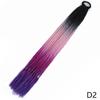 XINRAN Synthetic Long Straight Braids Hair With Rubber Bands Rainbow Braided Ponytail For Women And Girls Cosplay Party Accessories