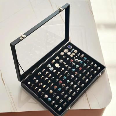 Jewelry Storage Collection: Ring, Earring, Display & Large Capacity Boxes with Sponge Inserts