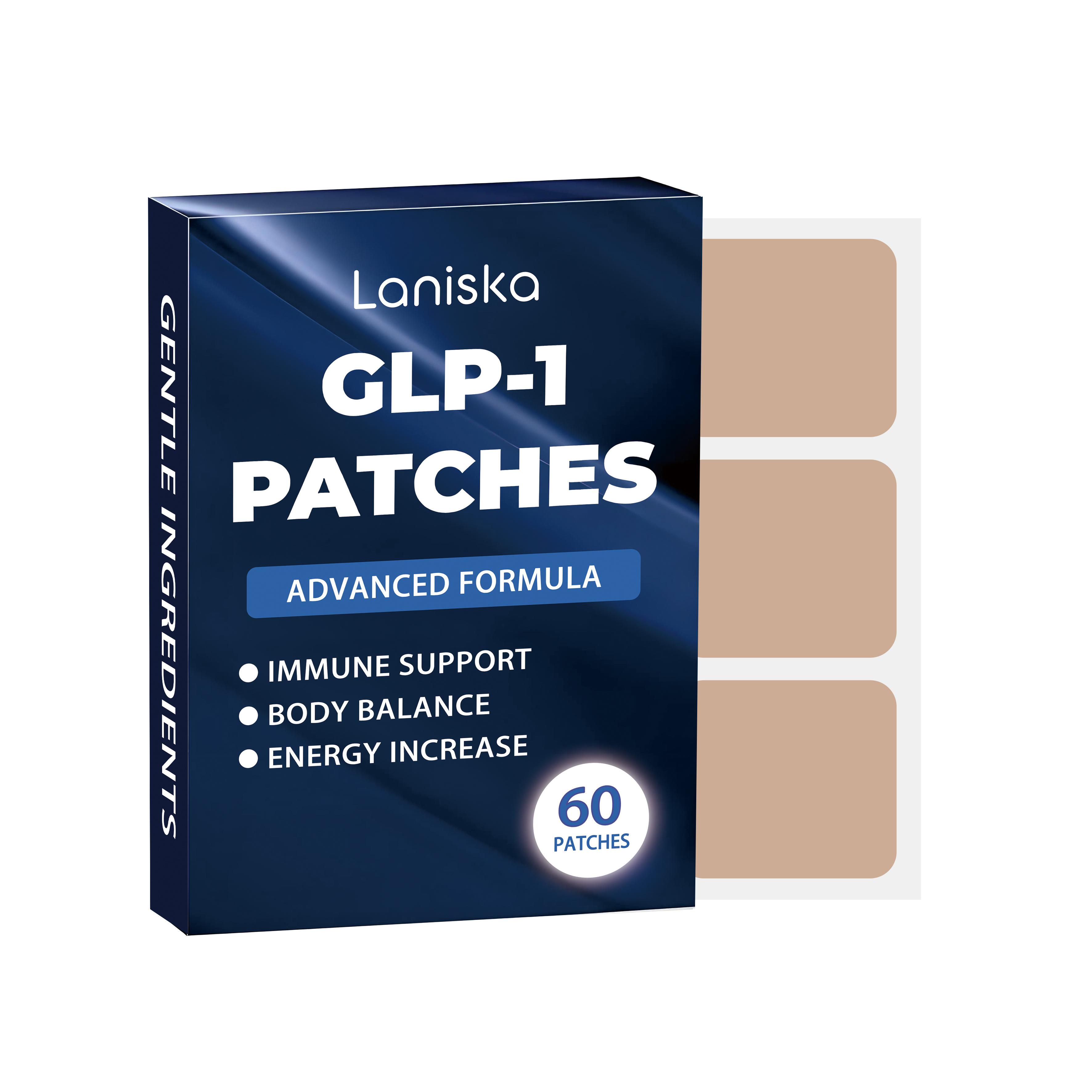 

60 pcs Laniska GLP-1 Patches - Glutathione Patches for Daily Focus & Body Care, Relieve Fatigue, Boost Energy, Convenient Skin Patch
