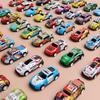 6.8cm Alloy Pull-Back Children's Mini Graffiti Car Toy - Metal, Drop-Resistant