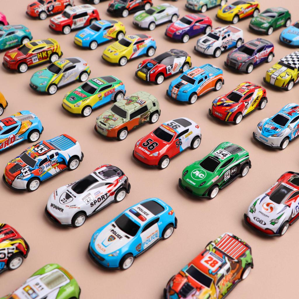 6.8cm Alloy Pull-Back Children's Mini Graffiti Car Toy - Metal, Drop-Resistant