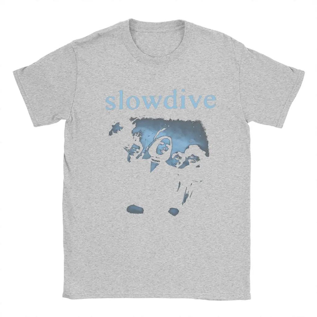 Slowdive Herren T-Shirt Neuheit T-Shirts Kurzarm Rundhals T-Shirts Reine Baumwolle Sommerkleidung