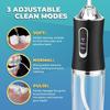 Oral Irrigator Portable USB Rechargeable Dental Water Flosser Water Jet Floss Tooth Pick 4 Jet Tip 220ml 3 Modes IPX7 Waterproof