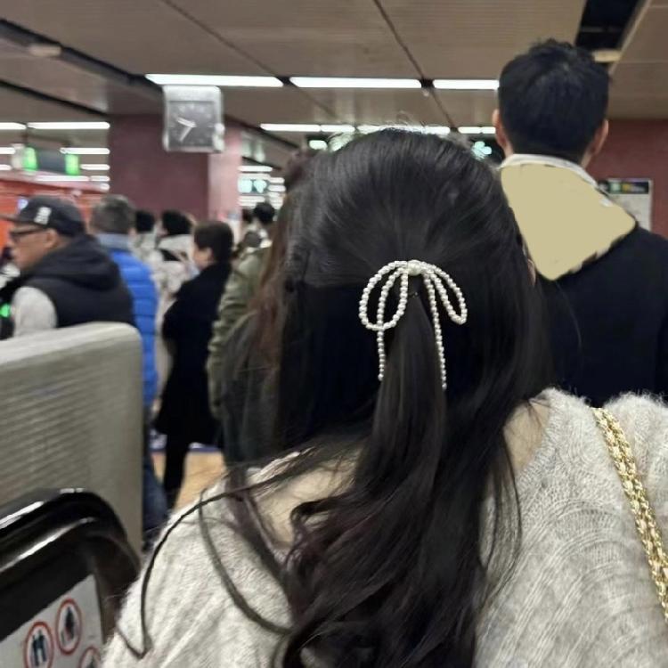 Hair Clip for Women Fashion Pearl Bowknot Side Clip Headdress Hair Accessories