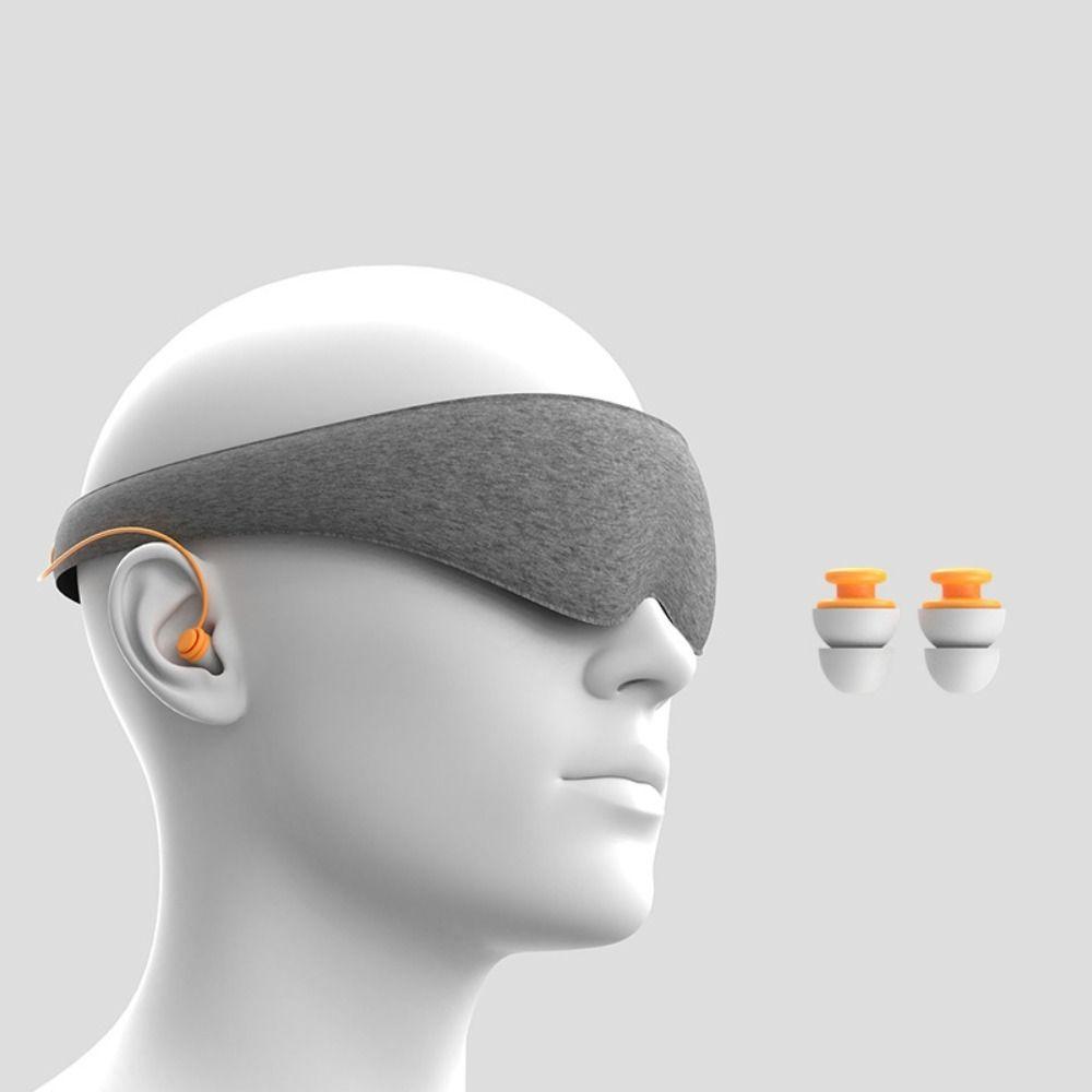 Sound Insulation 3D Eye Covers Soft Light Blocking Sleeping Masks Sleep Eyemask with Earplugs  Gift
