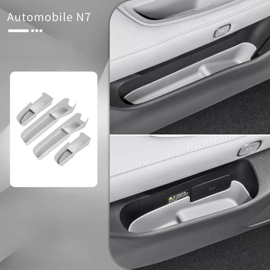 For Nissan N7 Primera Car Door Lower Storage Box TPE Door Groove Waterproof Mat Side Door Organizer Interior Accessories