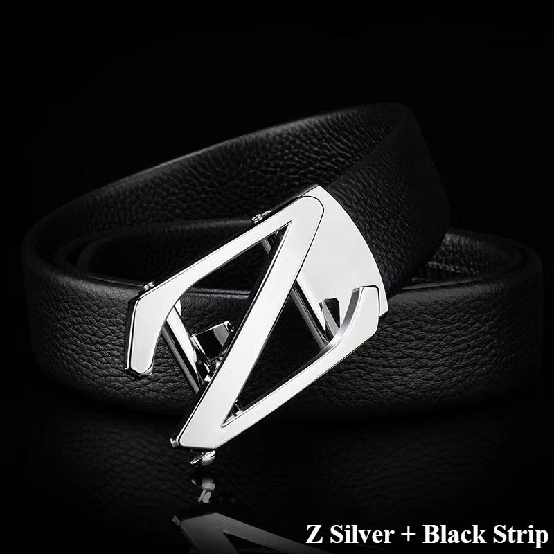 Men's High Quality Automatic Buckle Z Letter Men's Pants Waist Belt Simple Casual