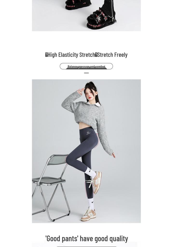 Women's Tummy Control Black Summer Yoga Pants, New Style, Wearable Outdoors, 2025 Edition