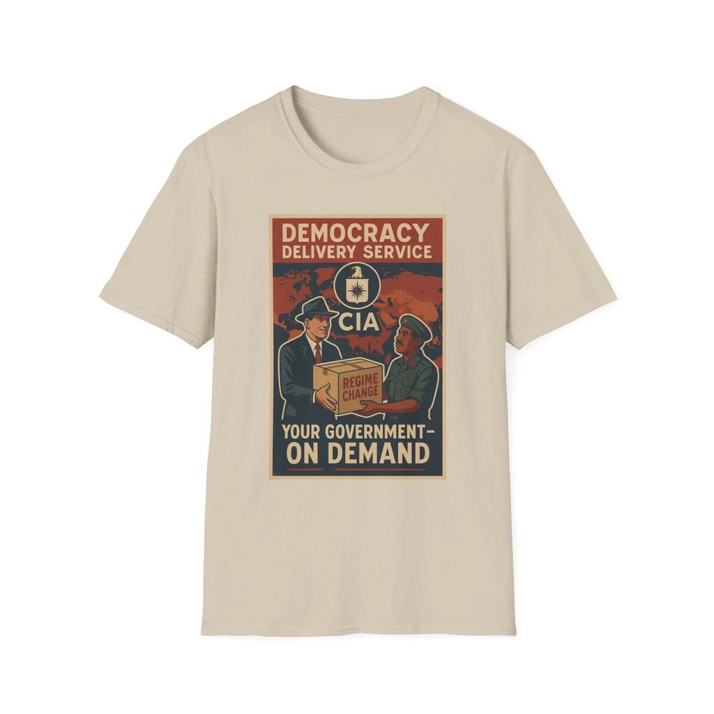 CIA Regime Change, Democracy Delivery Service Design, Anti-CIA Political Satire