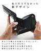 Jamale Herren Bifold Geldbörse, Echtes Leder, Mini Bifold, Hergestellt in Japan, Kompakte Geldbörse (Mittel, Schwarz)