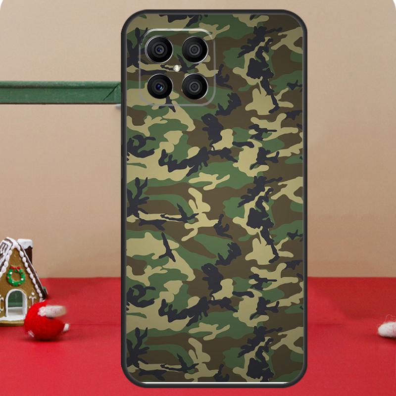 Army Camo Camouflage Case For Honor Magic 8 5 6 7 Lite Honor 400 Pro 200 70 90 X8c X8b X9a X9b X9c X9d Win Cover