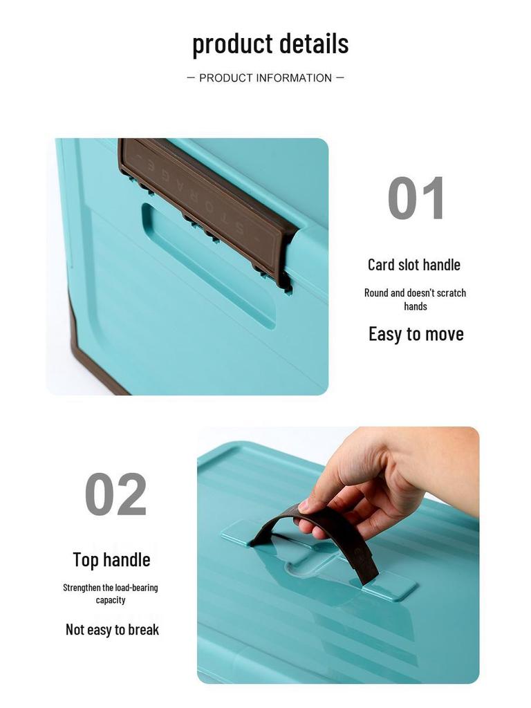 Nordic Style Foldable Plastic Storage Box for Clothes, Toys, and Books