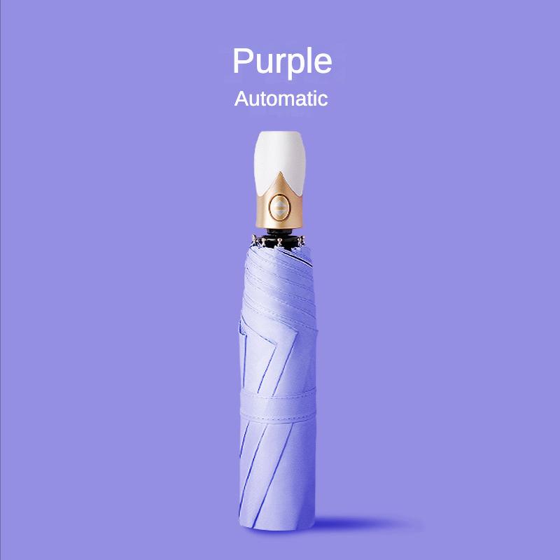 8/10 Bein Automatisk/Manuell Sammenleggbar Paraply for Kvinner Sol og Regn UV Trefoldige Paraplyer Paraguas Mujer Guarda Chuva