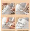 No-Tie Elastic Shoelaces: Lazy Buckle for Men, Women, and Kids - White Flat Sports Style