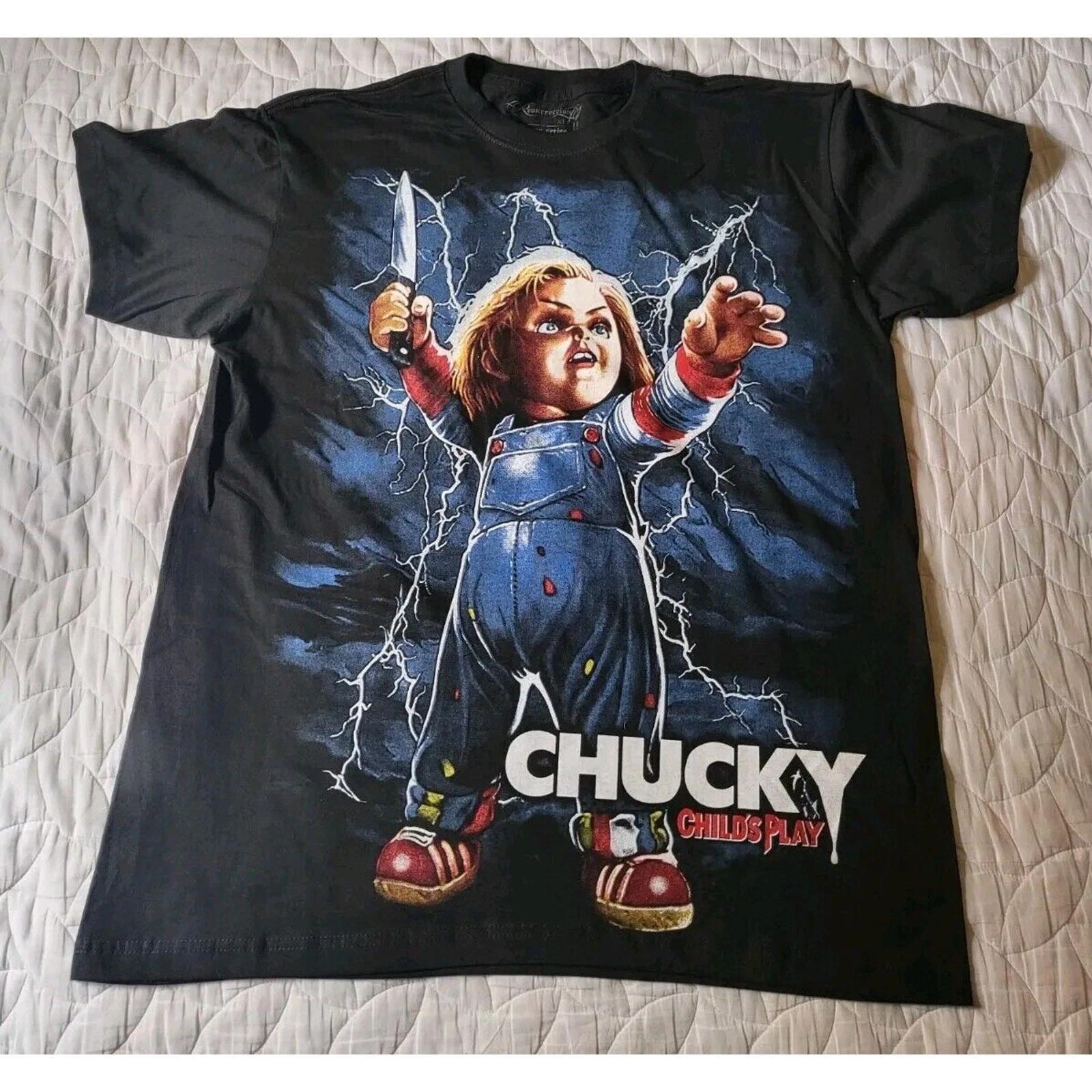 Chucky Shirt Vintage Style 90S Horror Movie Graphic Shirt Unisex Vintage Style S