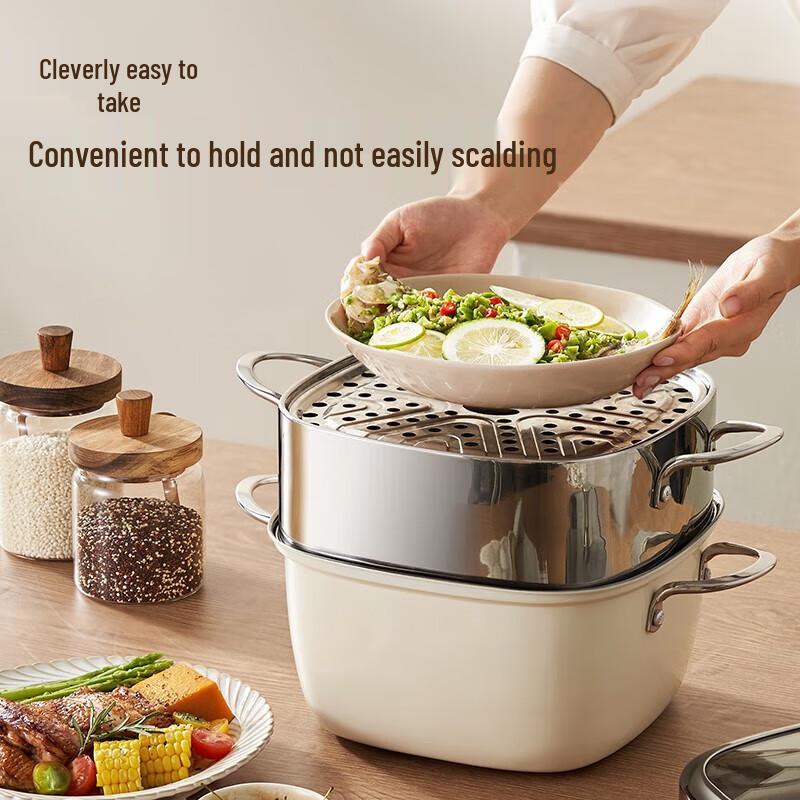 Supor 304 Stainless Steel Double-Layer Steamer