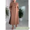 HNXC Abiti Casual da Donna Moda Autunno Inverno Colore Solido Stampa Manica Lunga Girocollo Classici Raffinati