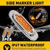 16 Amber LED Lamp Marker Side Clearance Trailer Truck Chrome Light Lorry Lamp